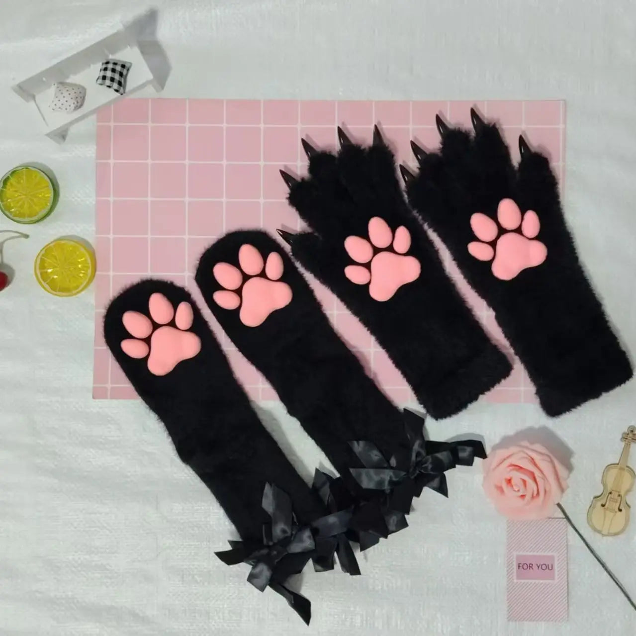 3D silicone paw pads for realistic plush cat paws
