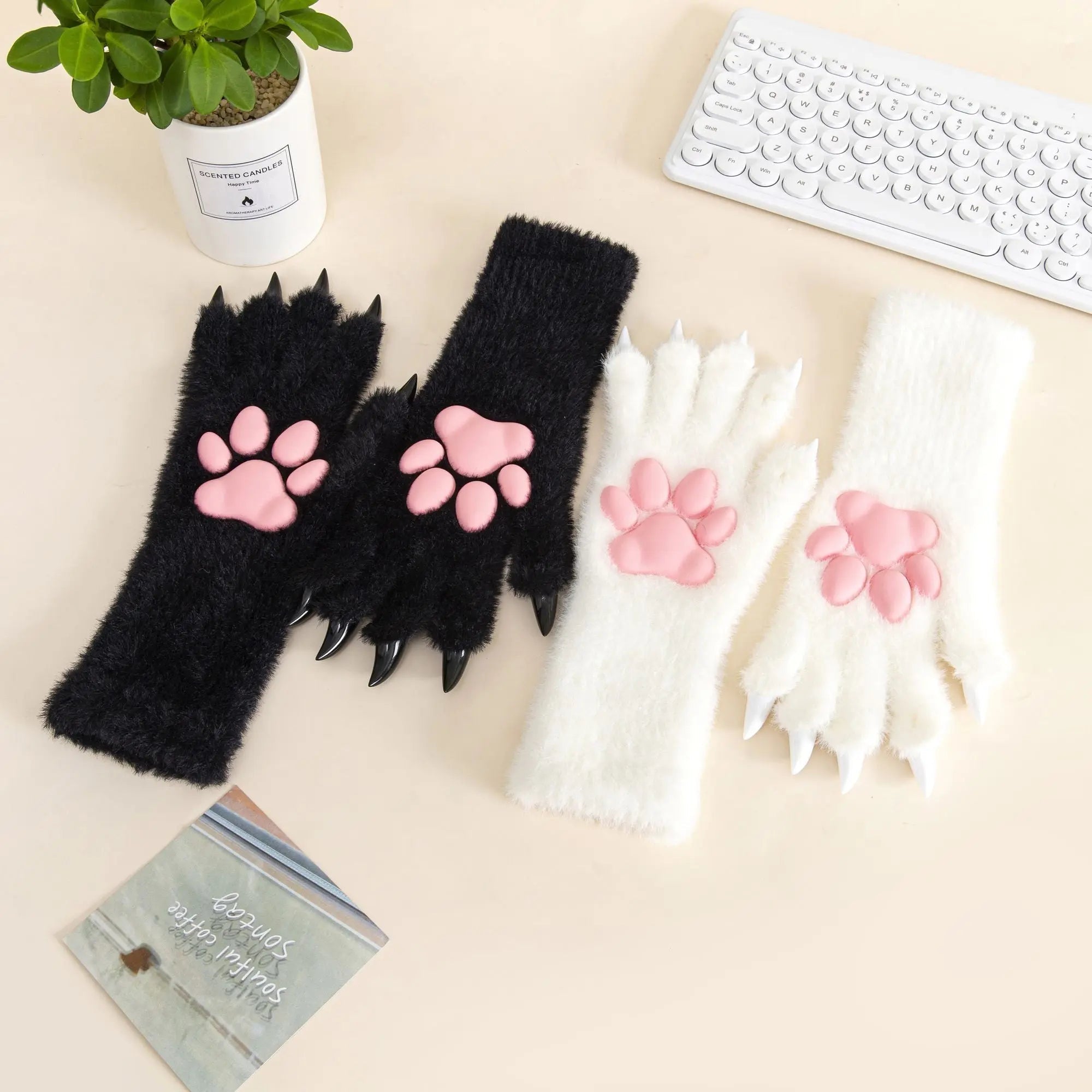 3D silicone paw pads for realistic plush cat paws