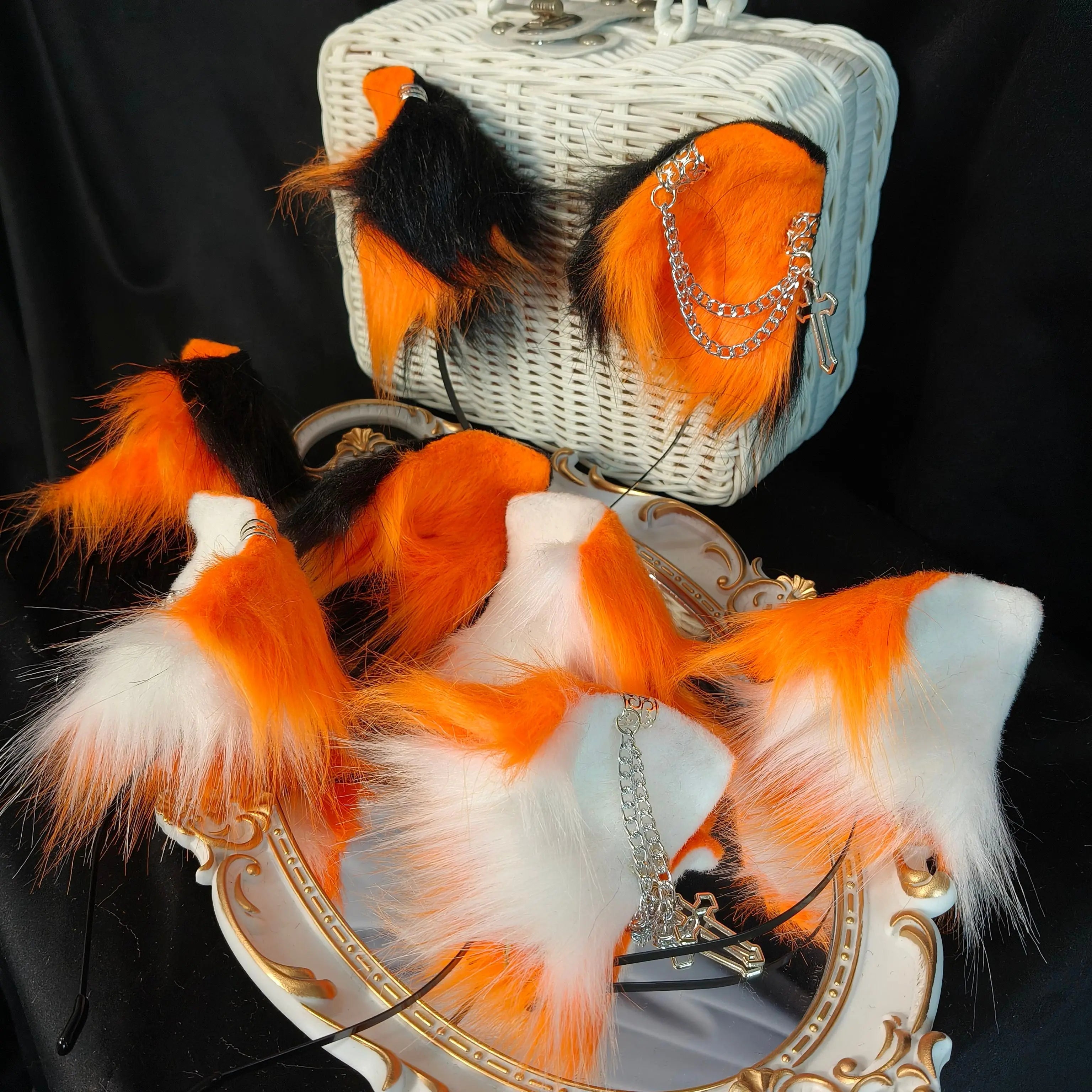 Animal ears and tail cat ears Halloween