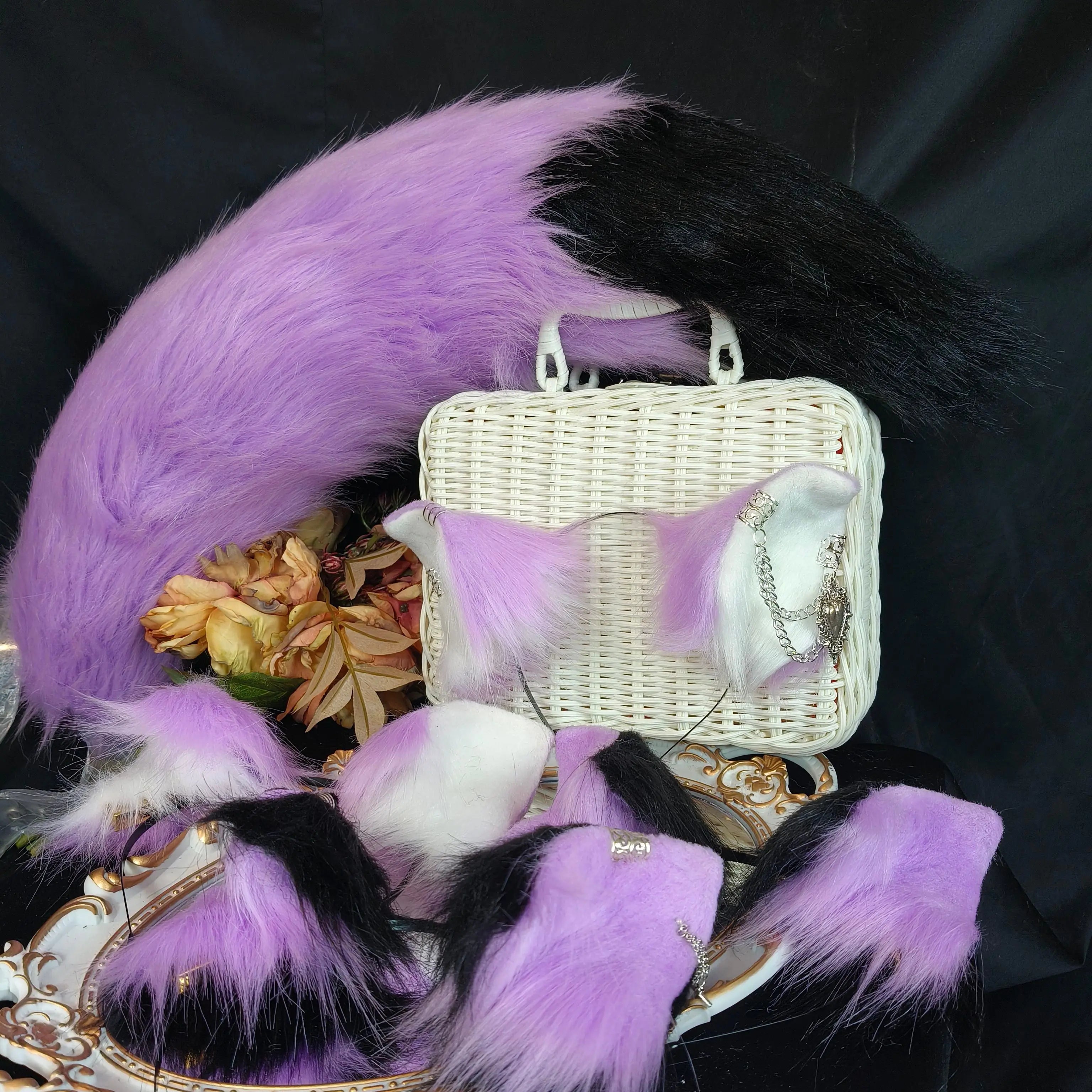 Animal ears and tail cat ears fox Halloween