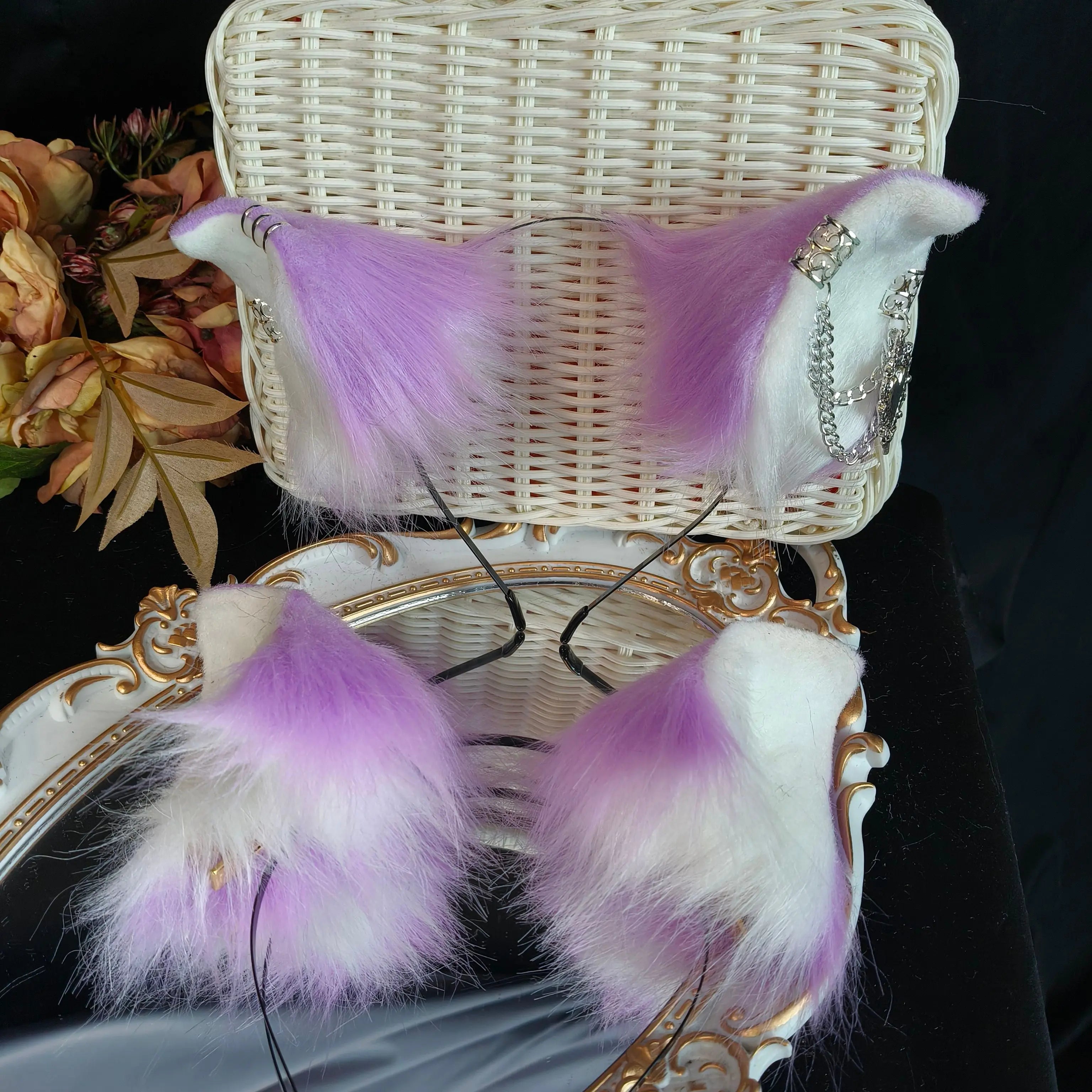 Animal ears and tail cat ears fox Halloween