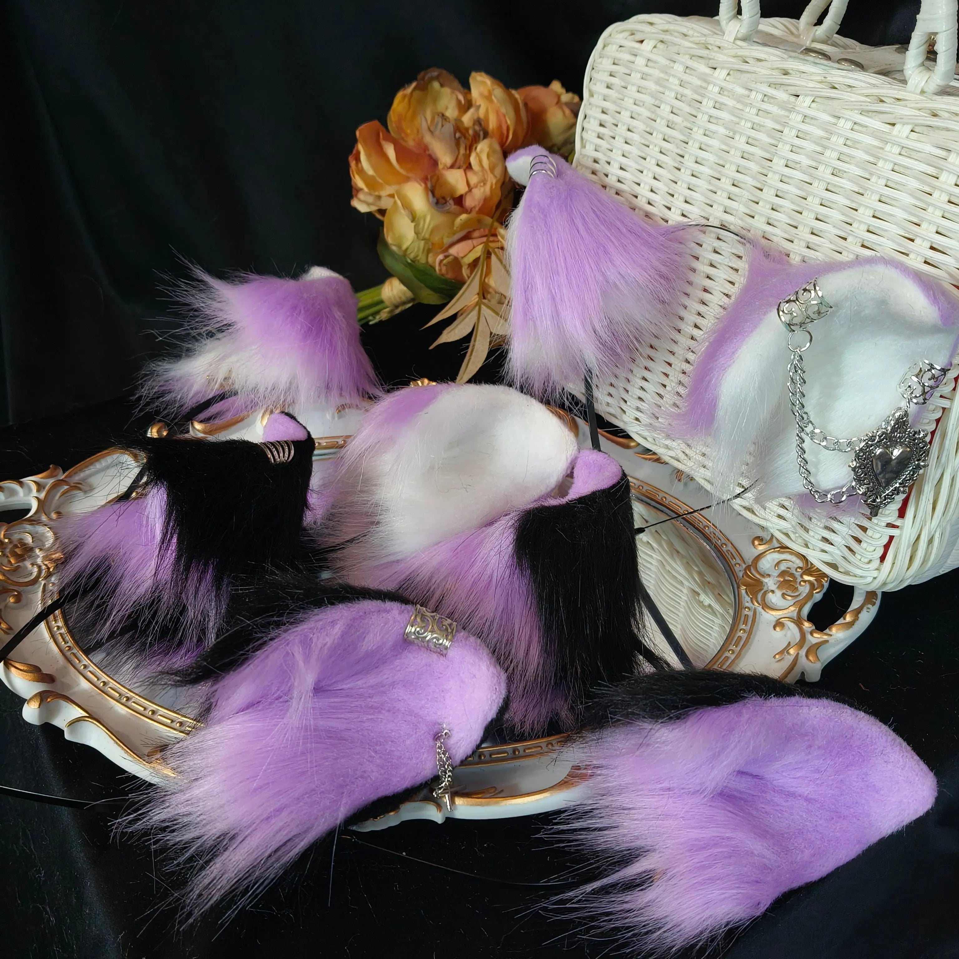 Animal ears and tail cat ears fox Halloween