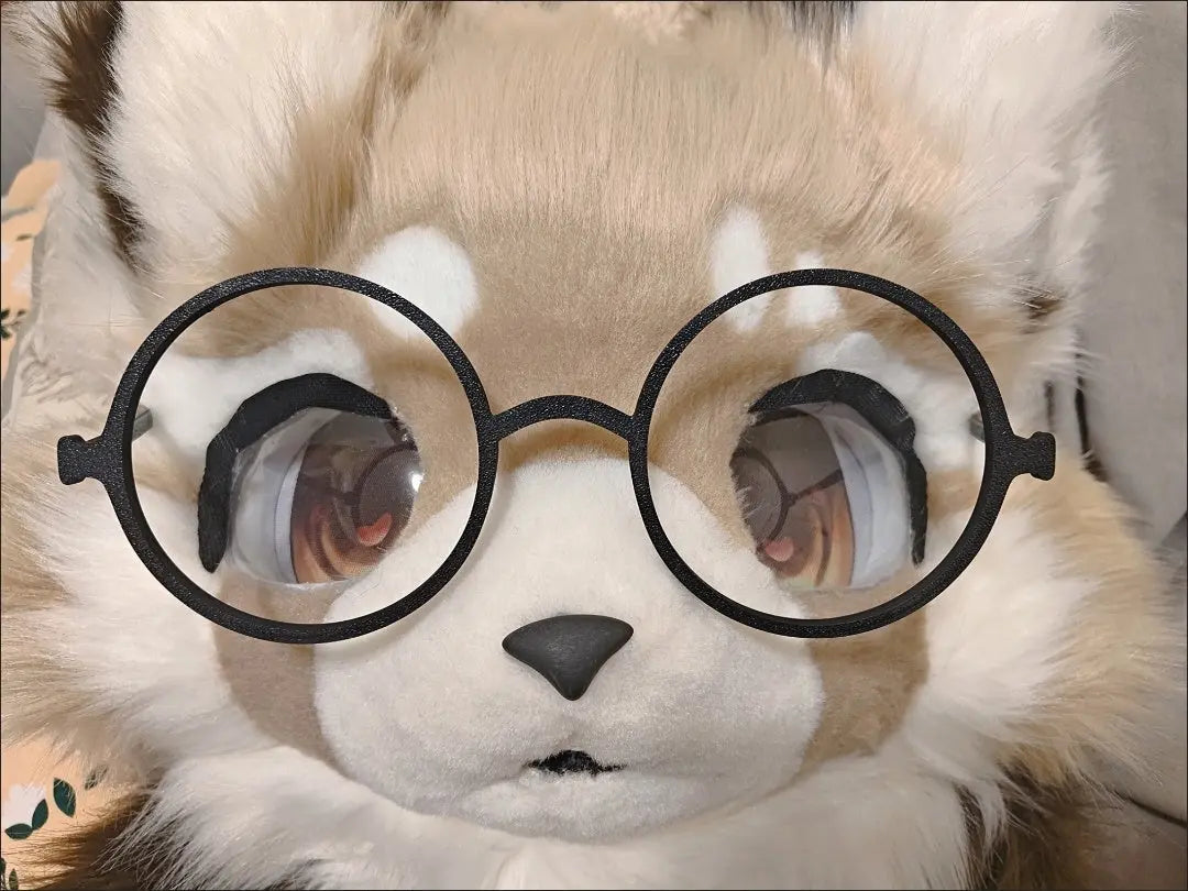 Animal head half-frame glasses