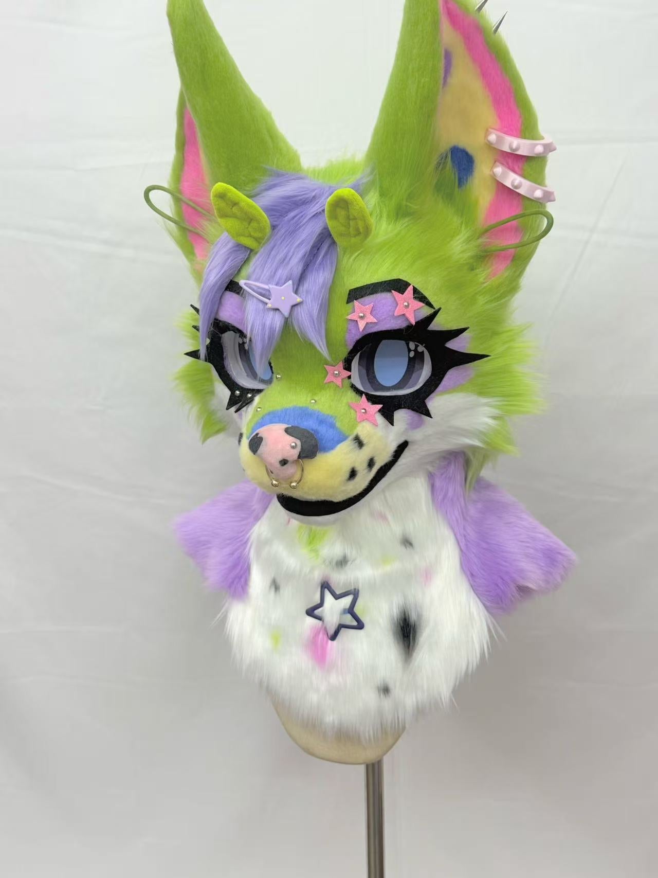 Alien Kitten Toony Head Fursuit (Gift Handpaws+Tail)